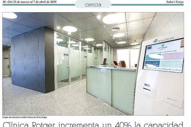 Clínica Rotger incrementa un 40% la capacidad de su laboratorio de análisis clínicos