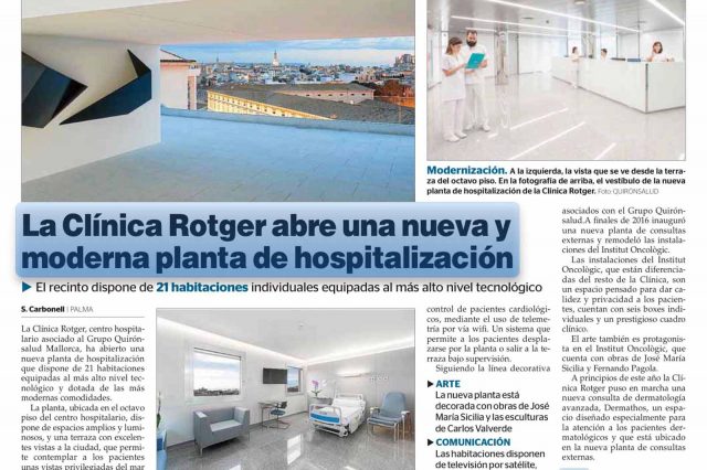 Octava Planta de Hospitalización de Clínica Rotger