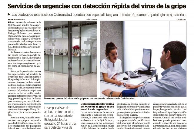 Detección-rápida-virus-de-la gripe-en-Urgencias-Iñaki Llopart-Clínica-Rotger-Hospital-Mallorca