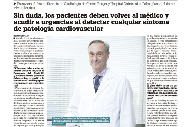Diario-Mallorca-Entrevista Dr-Alvaro-Merino