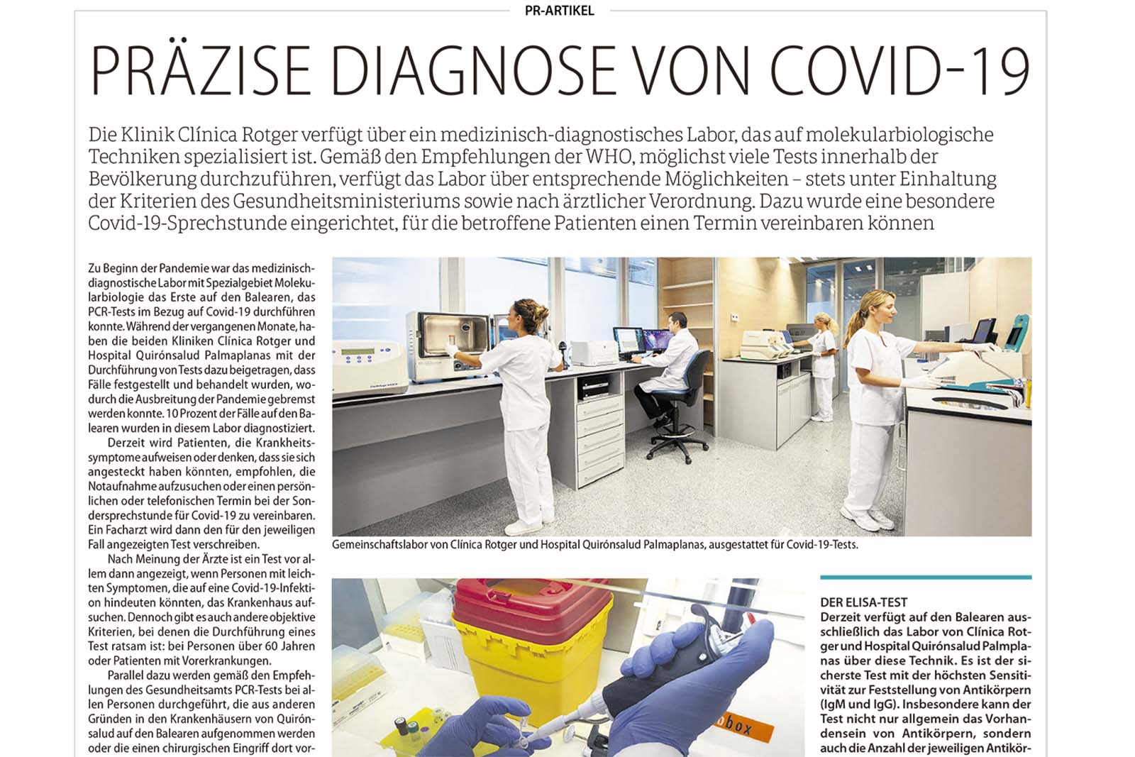 PRÄZISE DIAGNOSE VON COVID-19