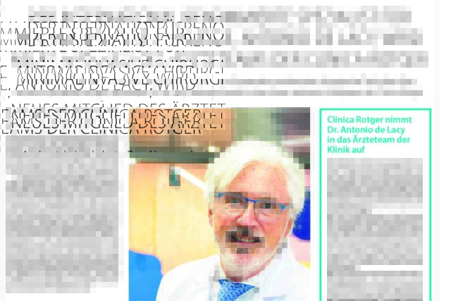 MZ_ANTONIO DE LACY, WIRD NEUES MITGLIED DES ÄRZTETEAMS DER CLÍNICA ROTGER