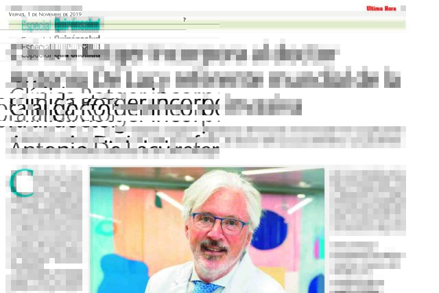 UH_Clinica Rotger incorpora al doctor Antonio Lacy