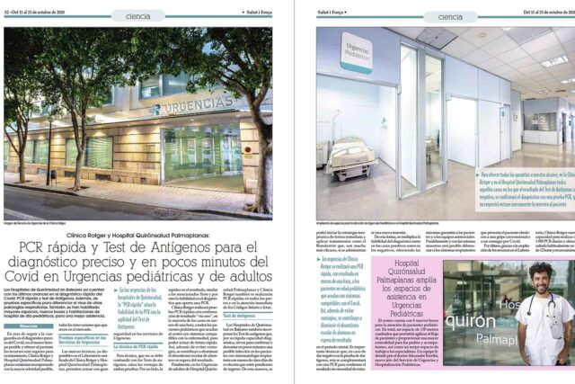 PCR Rápida y Test de Antígenos en Urgencias - Clínica Rotger - Hospital Mallorca