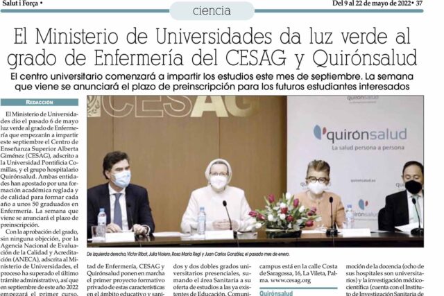 CESAG y Quirónsalud