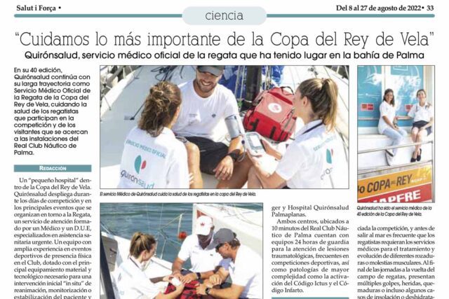 Clinica Rotger Copa del Rey de Vela y Servicio Medico del Palma Futsal