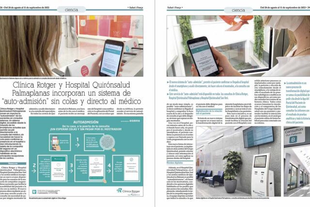 Autoadmisión Clínica Rotger y Hospital Quirónsalud Palmaplanas