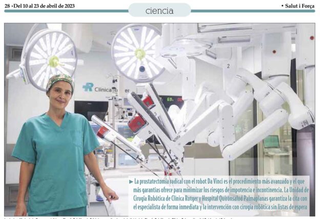 Reportaje Cirugía Robótica-Salut-i-Forca-Baleares-Clinica-Rotger-Hospital-Mallorca