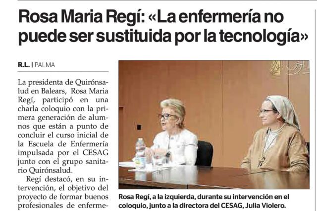 Rosa María Regí Presidenta Quirónsalud Baleares