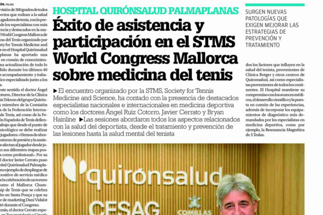 DM_STMS World Congress Mallorca - Medicina Tenis