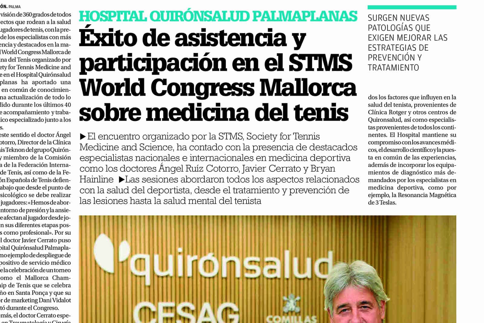 DM_STMS World Congress Mallorca - Medicina Tenis