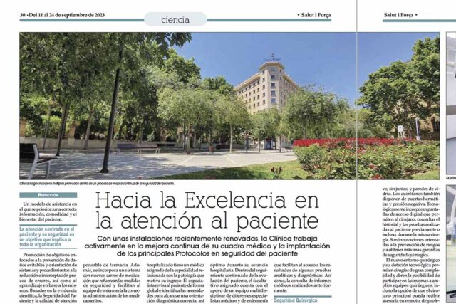 SiF - Reportaje Seguridad del Paciente-Clínica-Rotger-Hospital-Mallorca