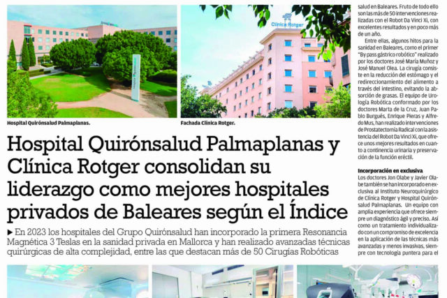 Hospital Quirónsalud Palmaplanas y Clínica Rotger