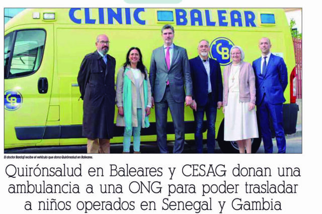 Quirónsalud entrega una ambulancia