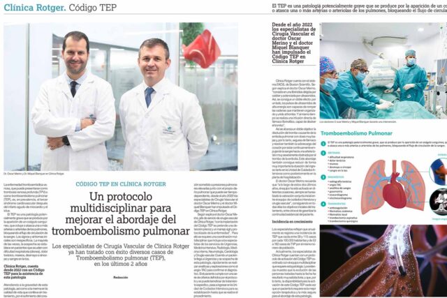 CÓDIGO TEP EN CLÍNICA ROTGER HOPITAL MALLORCA