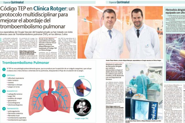 Especial Código TEP Clínica Rotger Hospital Mallorca