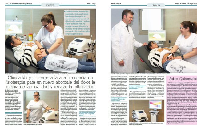 Clínica Rotger incorpora la alta frecuencia en fisioterapia para un nuevo abordaje del dolor