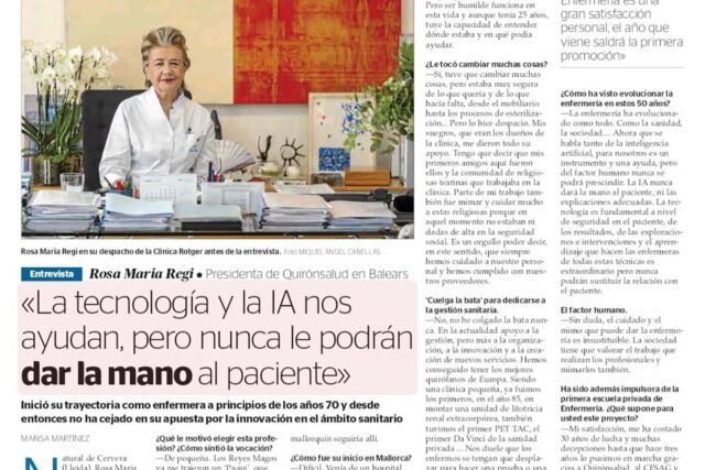 La tecnología y la IA nos ayudan, pero nunca le podrán dar la mano al paciente