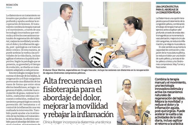 Alta frecuencia en fisioterapia para el abordaje del dolor, mejorar la movilidad y rebajar la inflamación