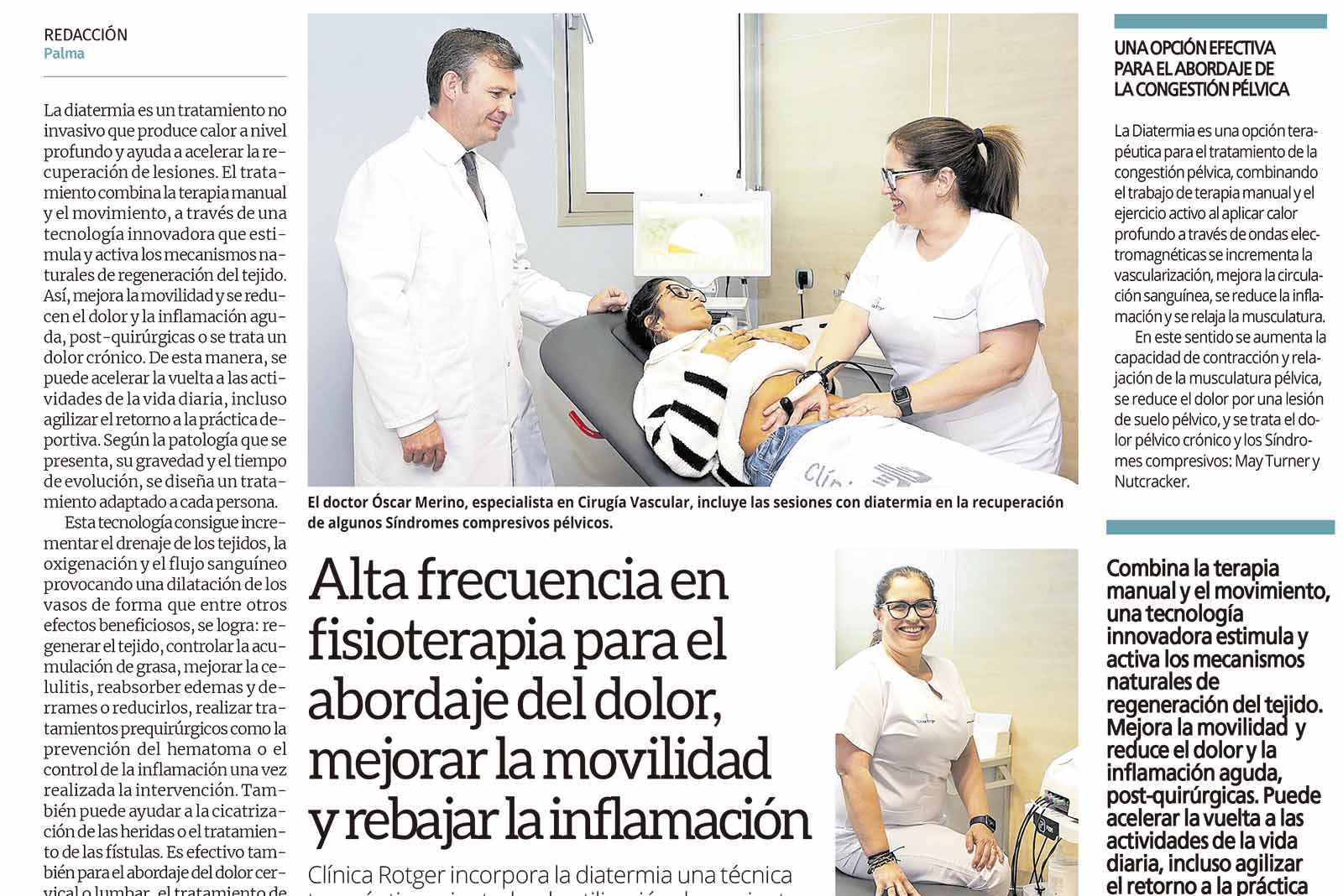Alta frecuencia en fisioterapia para el abordaje del dolor, mejorar la movilidad y rebajar la inflamación