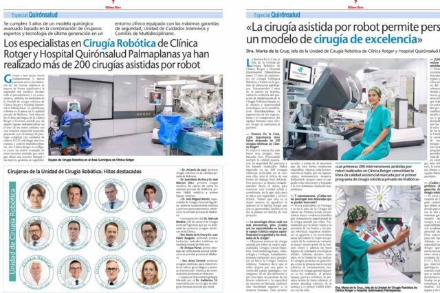Especialistas Cirugía Robótica Clínica Rotger